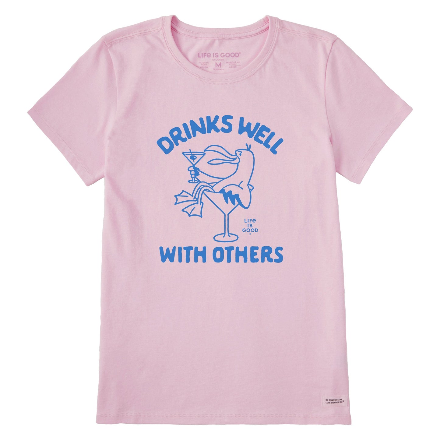 Women's Drinks Well with Others Seagull Martini Short Sleeve Tee