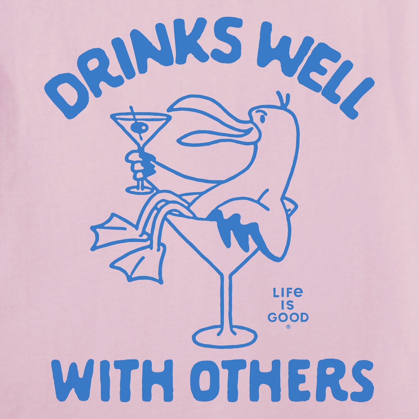 Women's Drinks Well with Others Seagull Martini Short Sleeve Tee