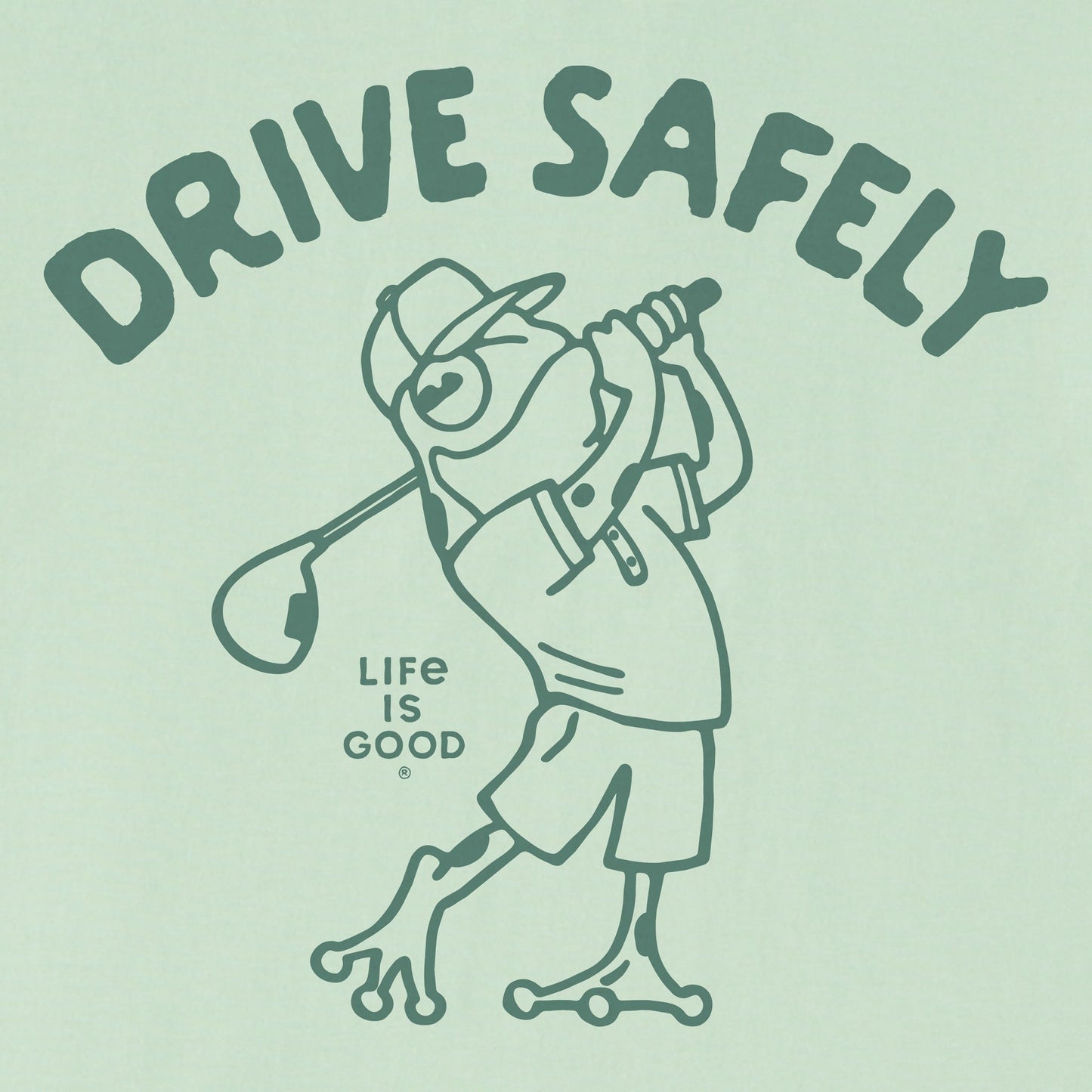 Women's Drive Safely Frog Golf Short Sleeve Crusher Tee