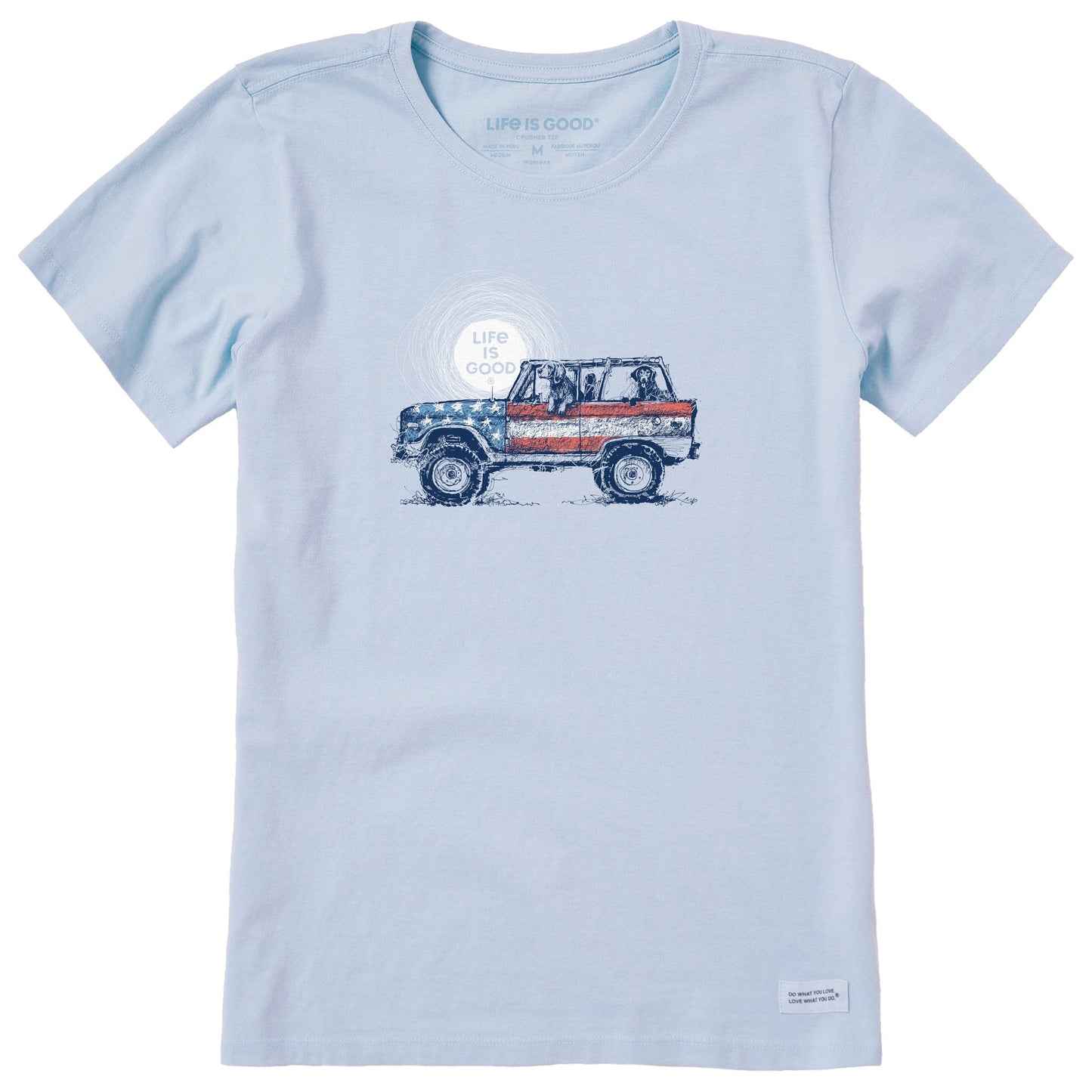 Women's Scribble Flag Off Road Short Sleeve Crusher Tee