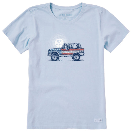 Women's Scribble Flag Off Road Short Sleeve Crusher Tee