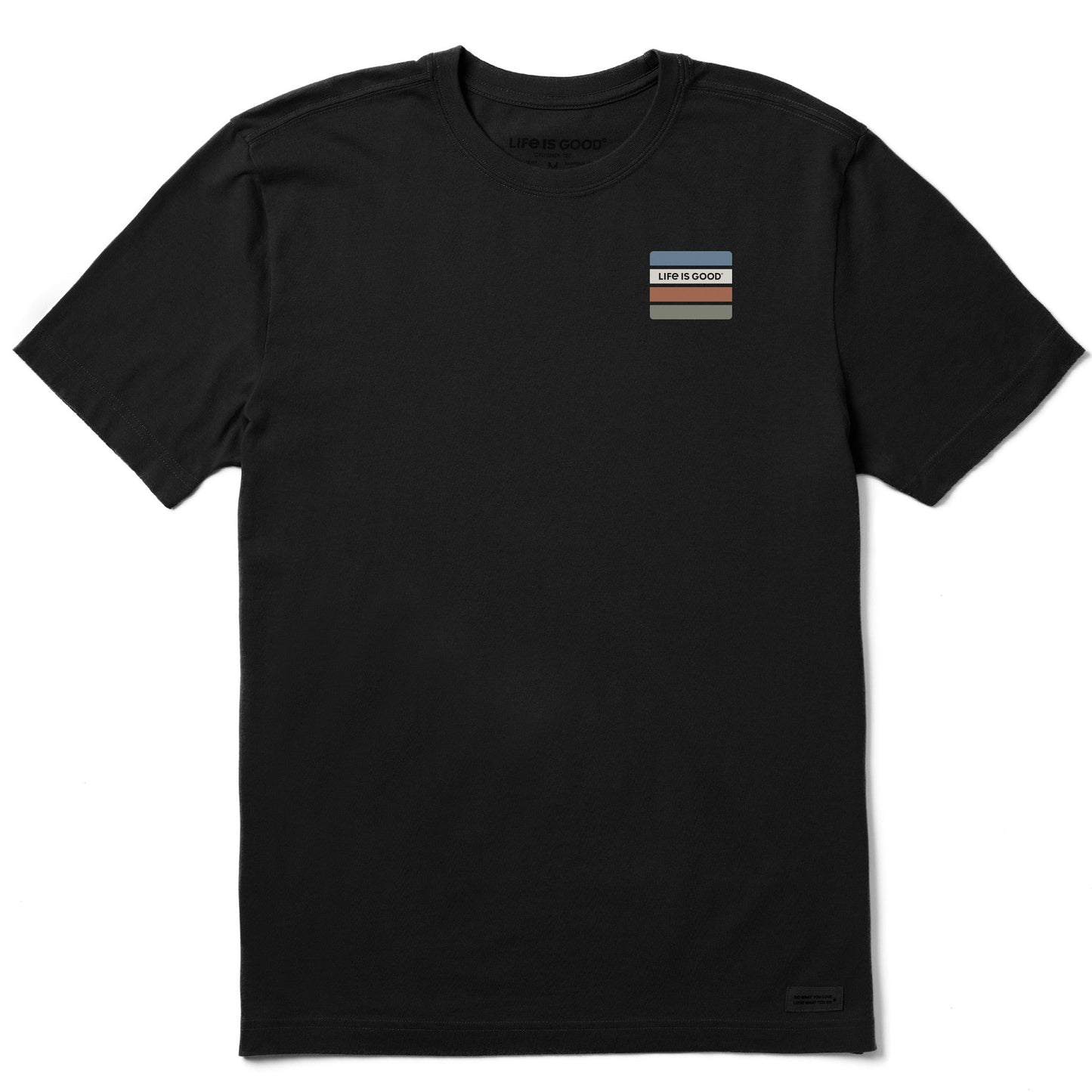 Men's LIG Color Square Stripes Short Sleeve Crusher Tee