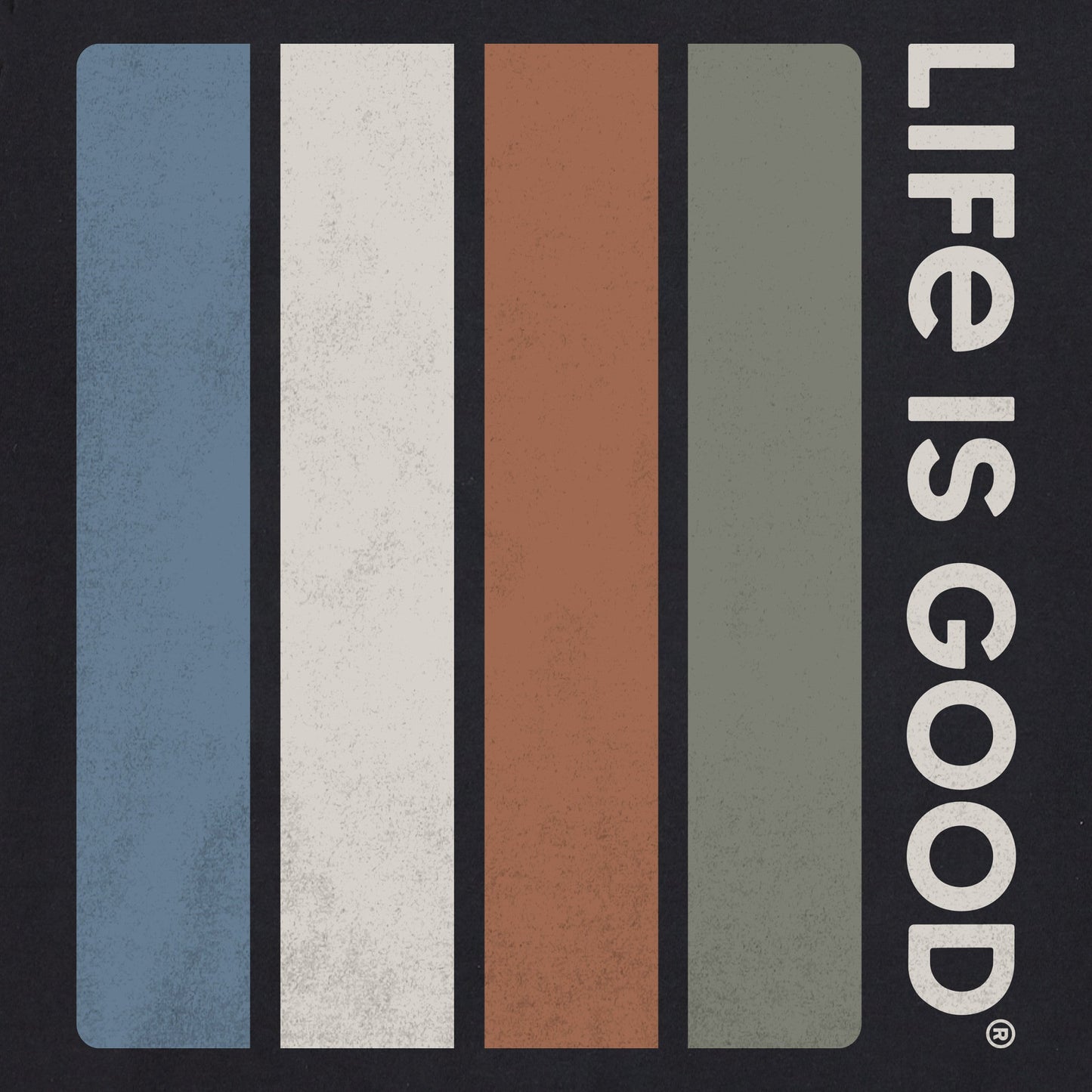 Men's LIG Color Vertical Stripes Short Sleeve Crusher Tee