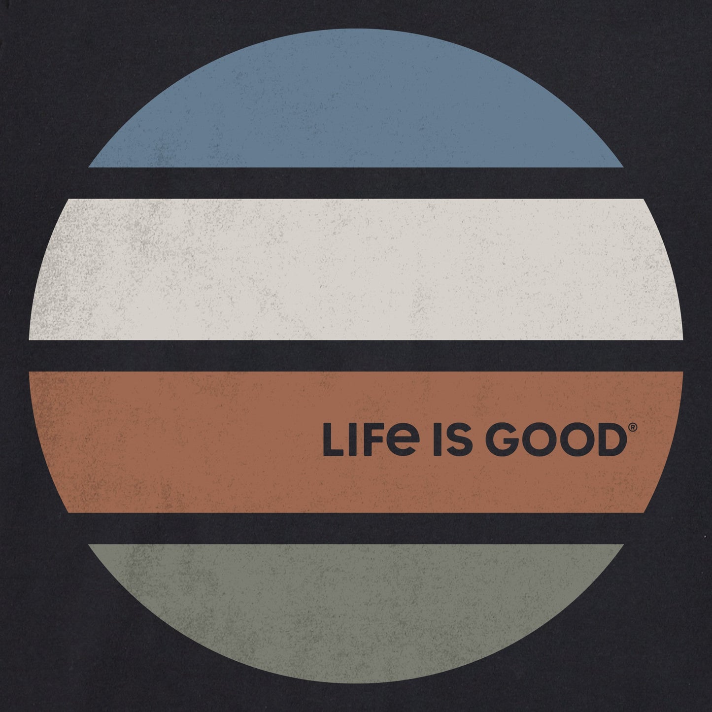 Men's LIG Color Circle Stripes Short Sleeve Crusher Tee