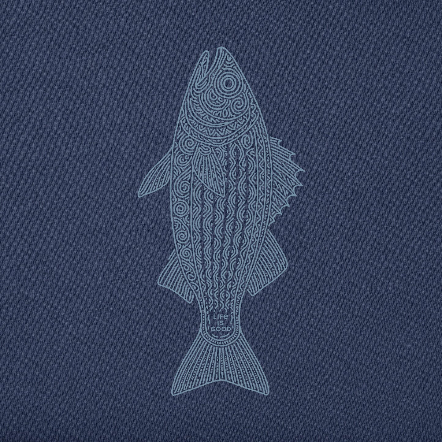 Men's Patterned Striped Bass Short Sleeve Tee