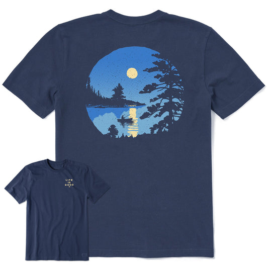 Men's Moonlit Lake Boat Short Sleeve Tee