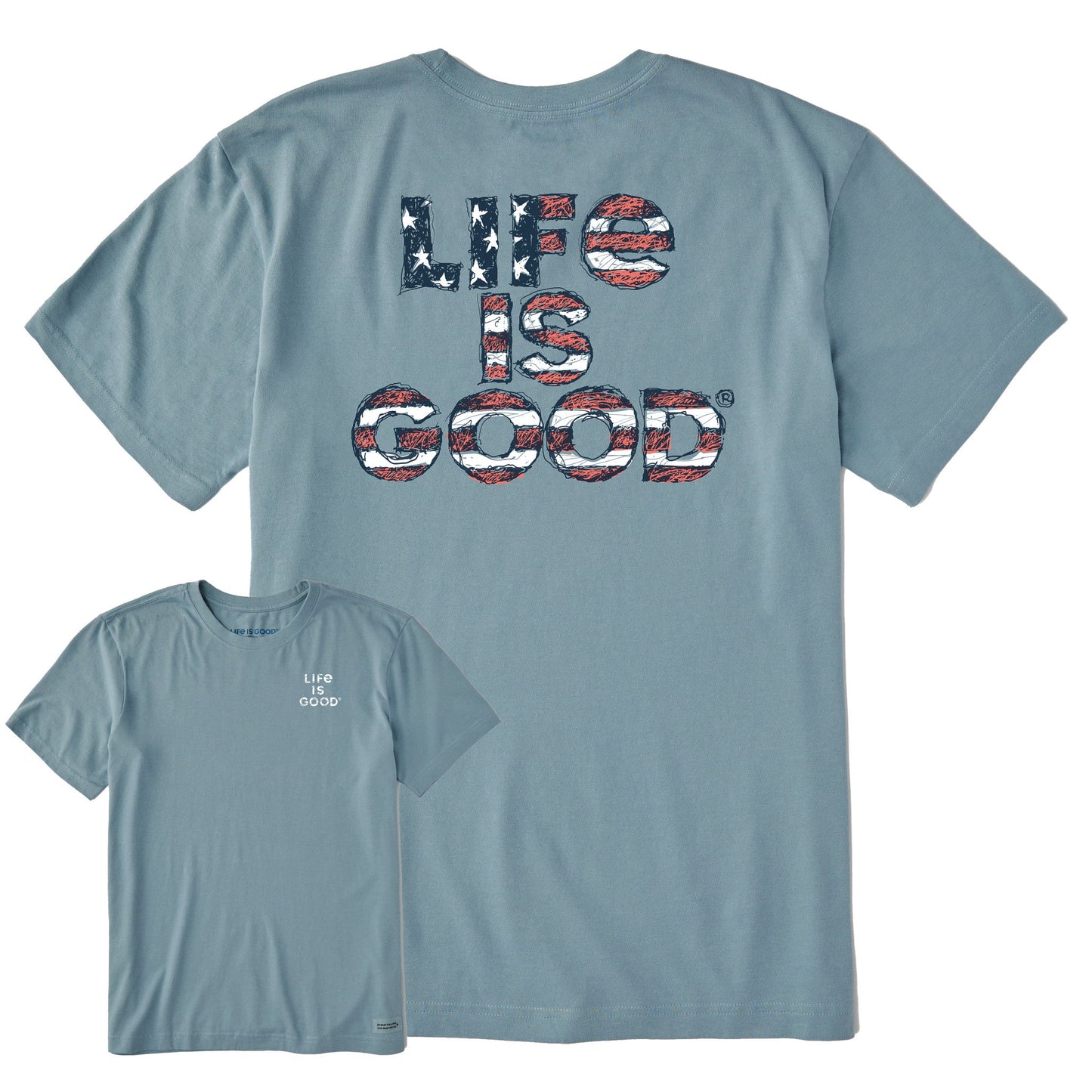 Men's Scribble Flag Stack Short Sleeve Crusher Tee