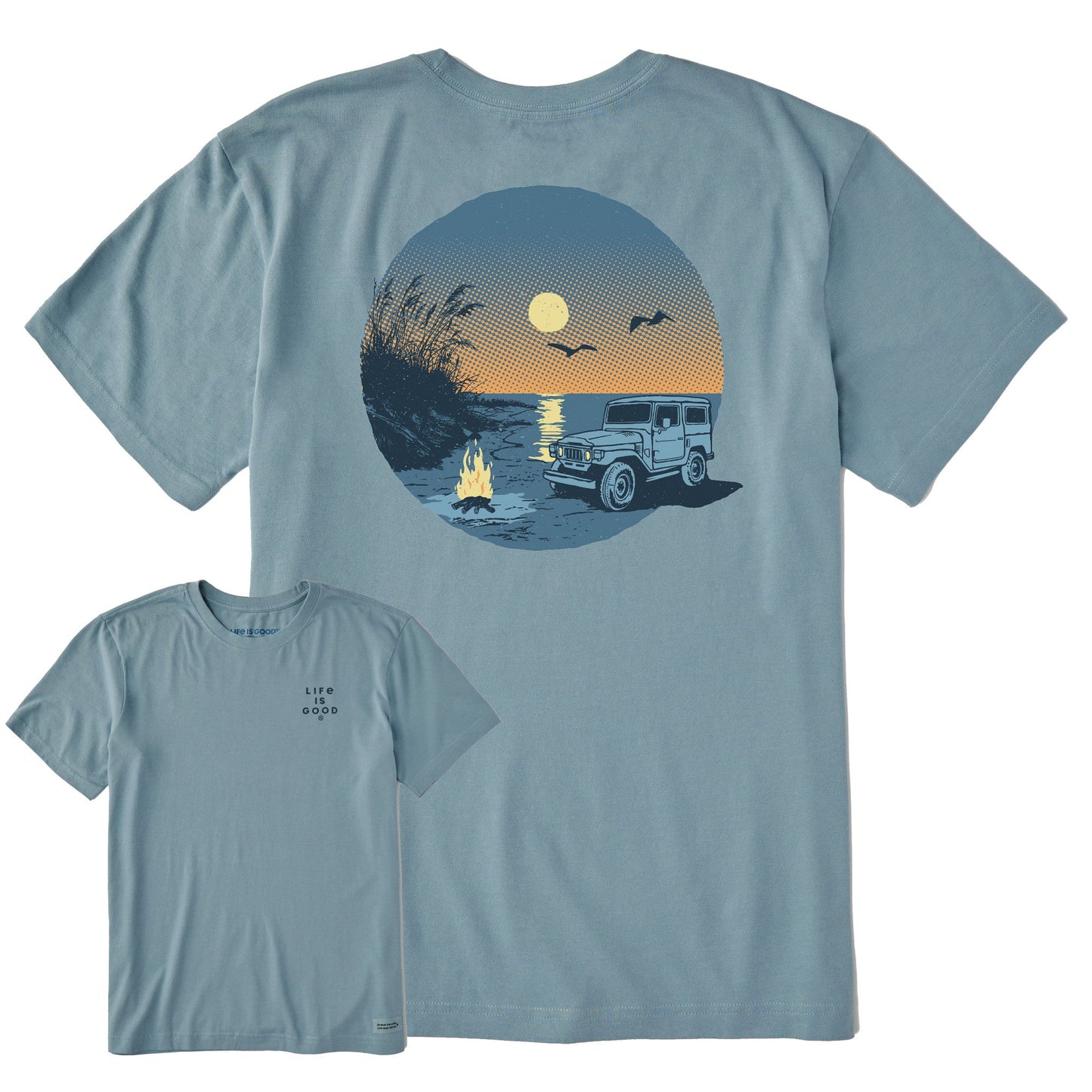 Men's Moonlit ATV Bonfire Short Sleeve Crusher Tee