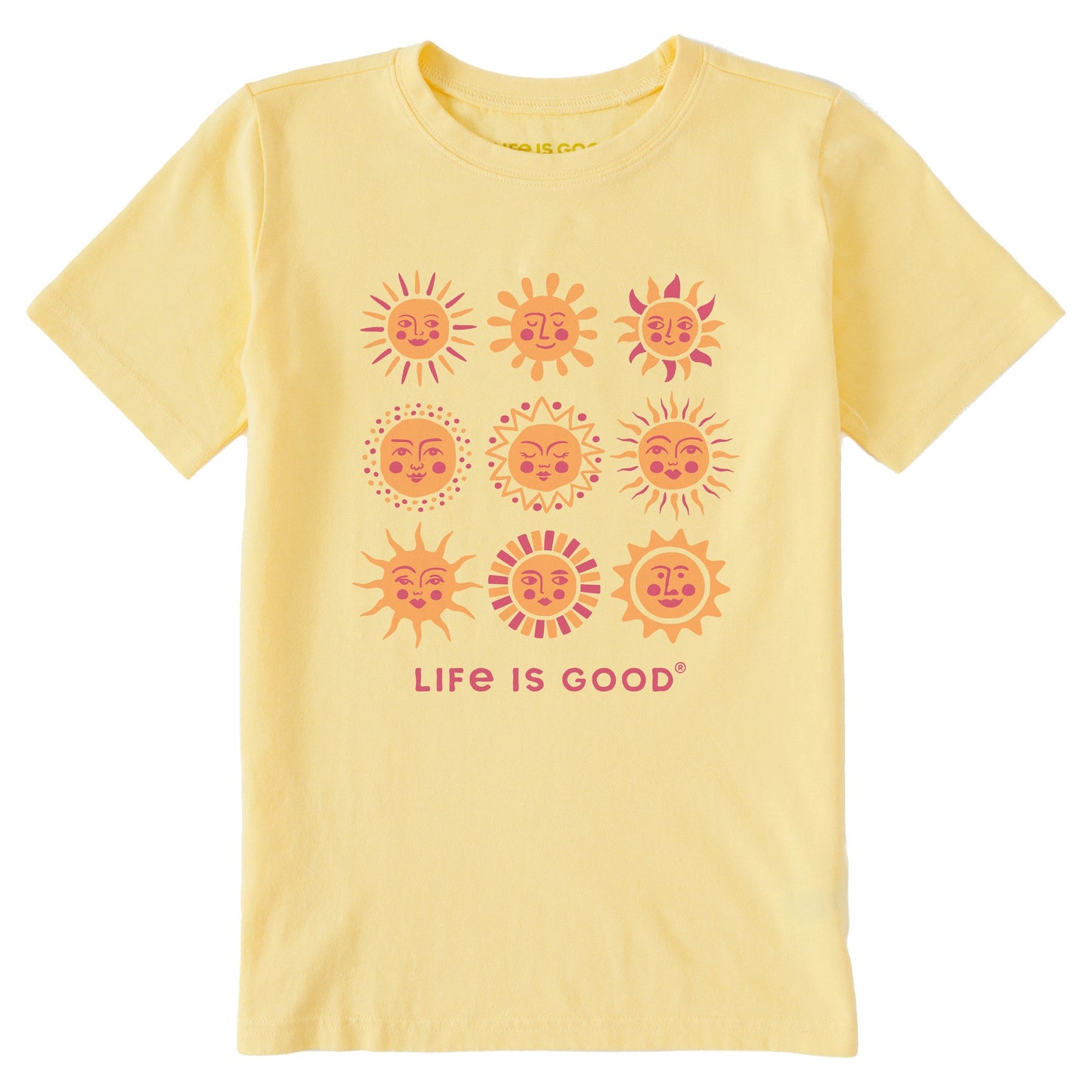 Kids Sun Grid Short Sleeve Crusher Tee