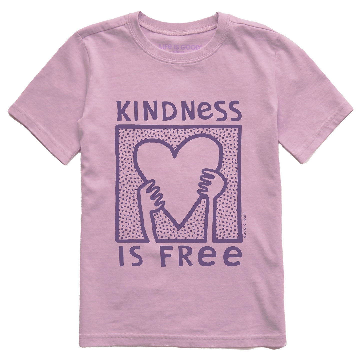 Kids Kindness is Free Heart Short Sleeve Crusher Tee