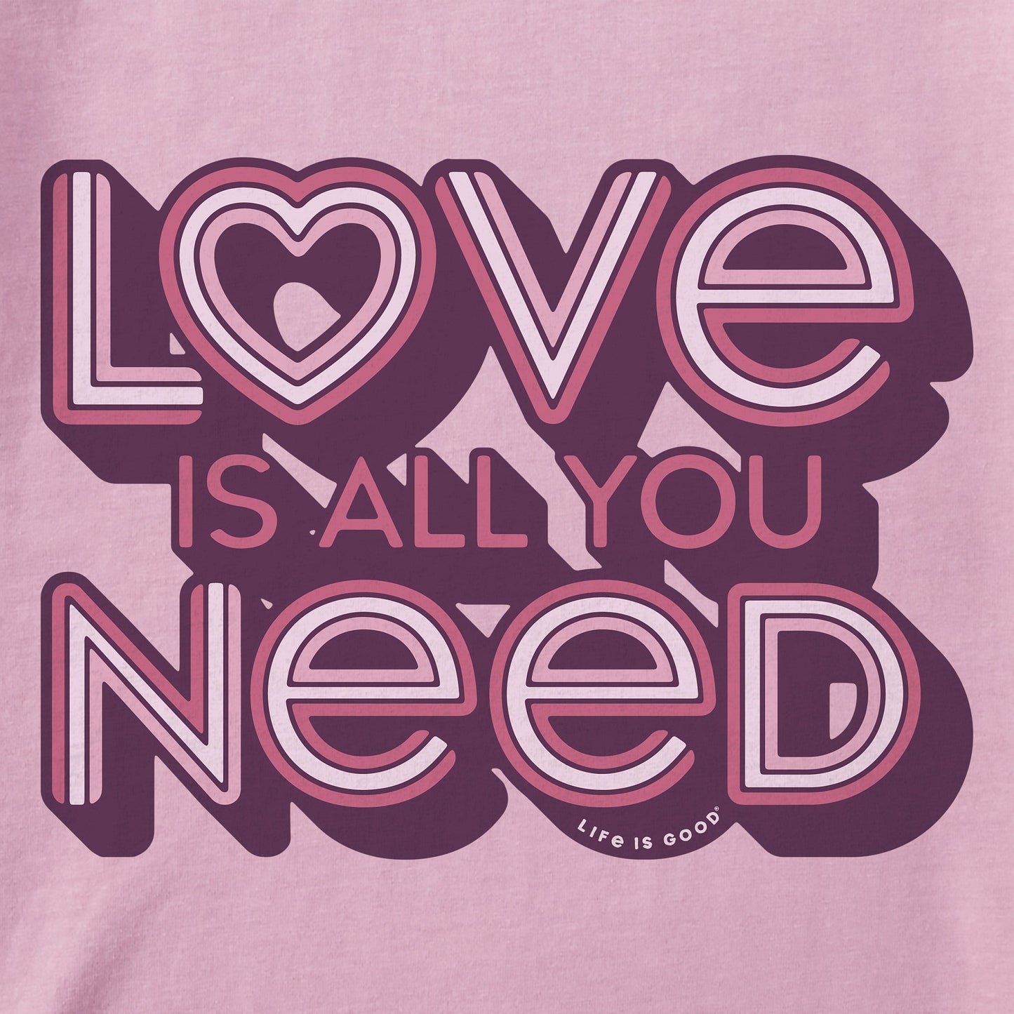 Kids Love is All You Need Short Sleeve Crusher Tee