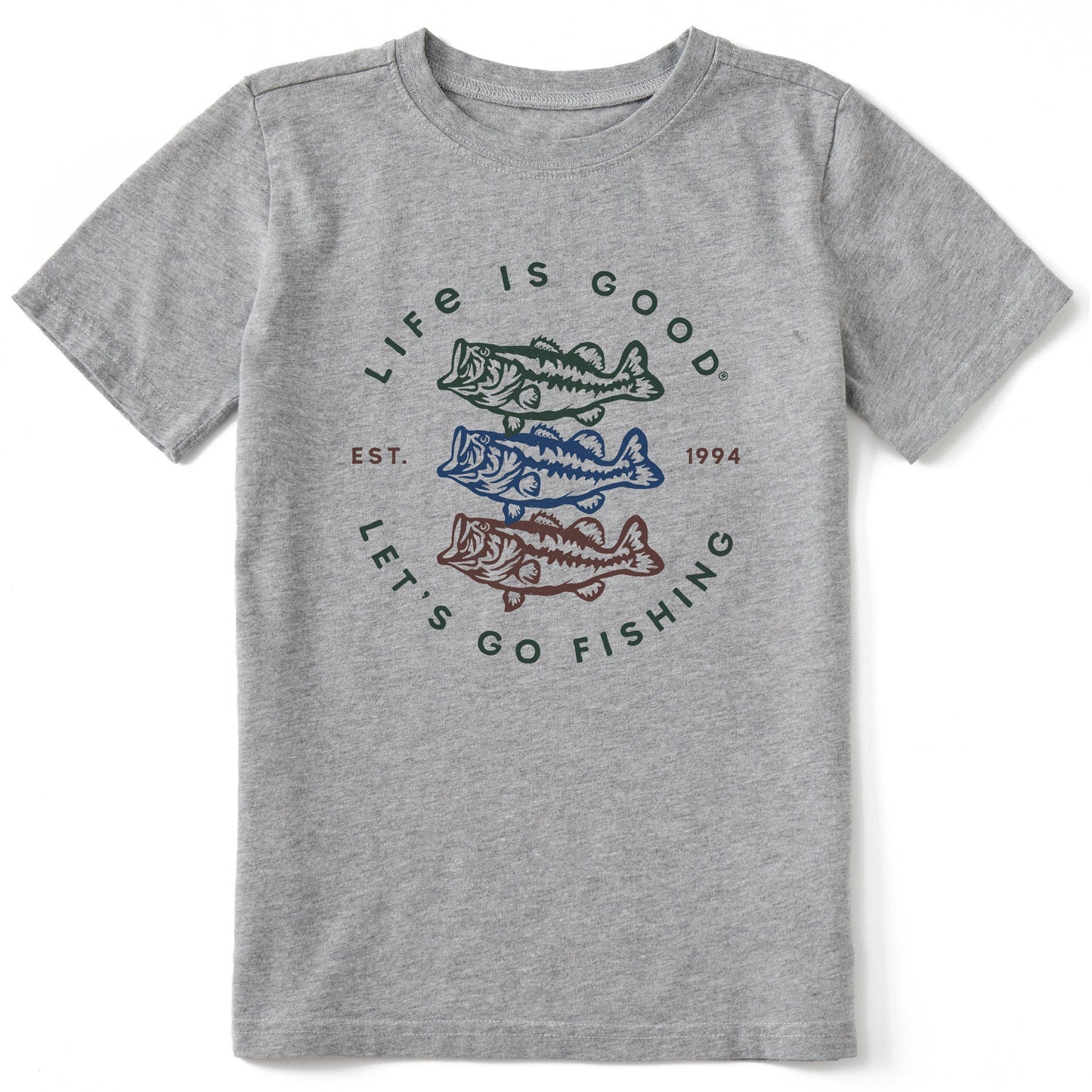 Kids Let's Go Fishing Short Sleeve Crusher Tee