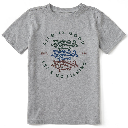 Kids Let's Go Fishing Short Sleeve Crusher Tee