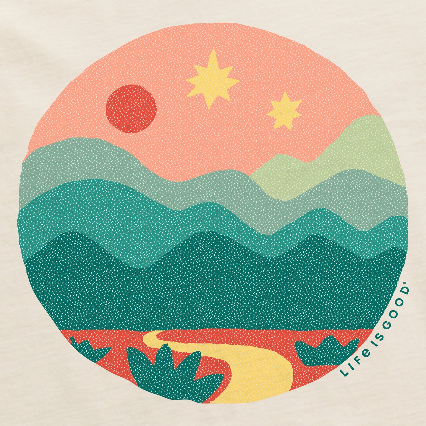 Men's Little Mountain Scene Short Sleeve Tee