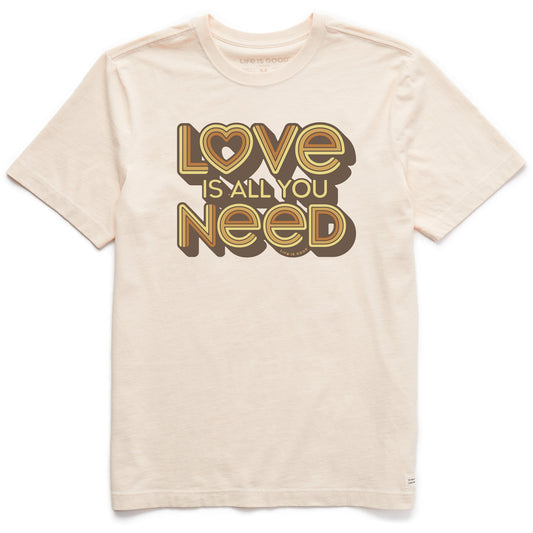 Men's Love is All You Need Short Sleeve Crusher Tee