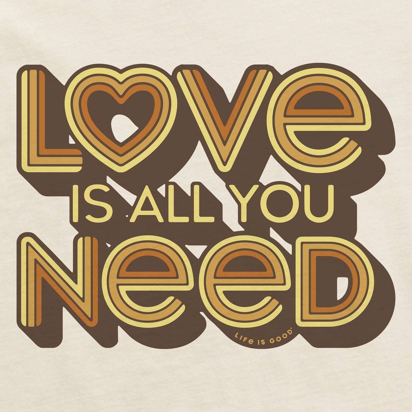 Men's Love is All You Need Short Sleeve Crusher Tee