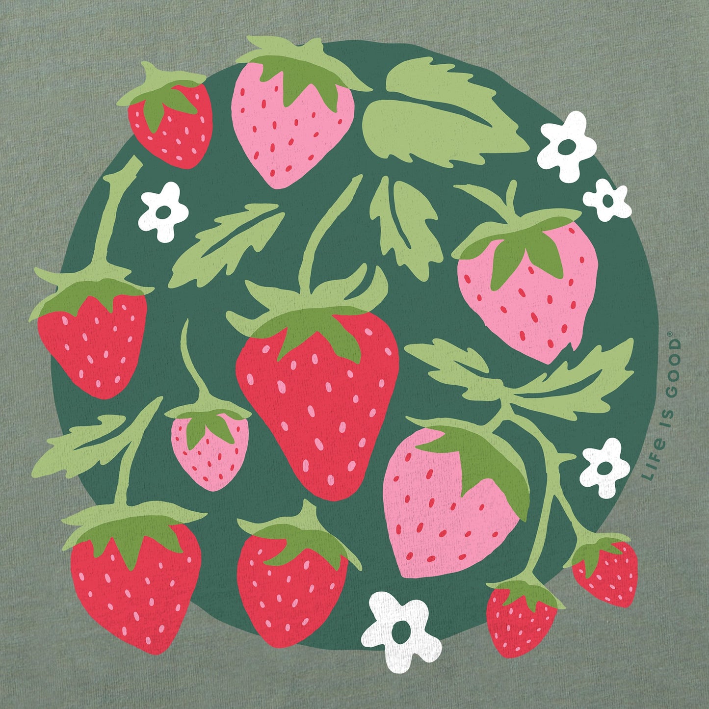 Women's Strawberries Short Sleeve Crusher Boxy Tee