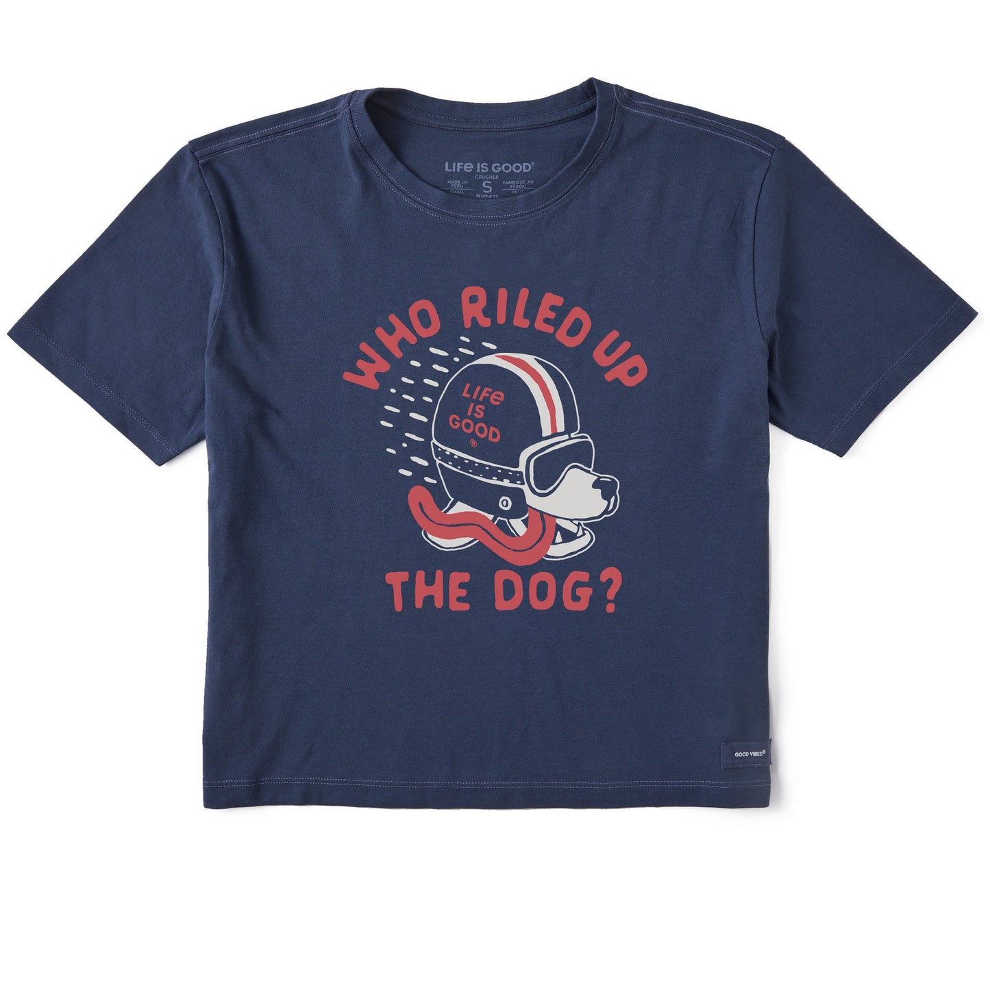 Women's Who Riled Up the Dog? Short Sleeve Crusher Boxy Tee