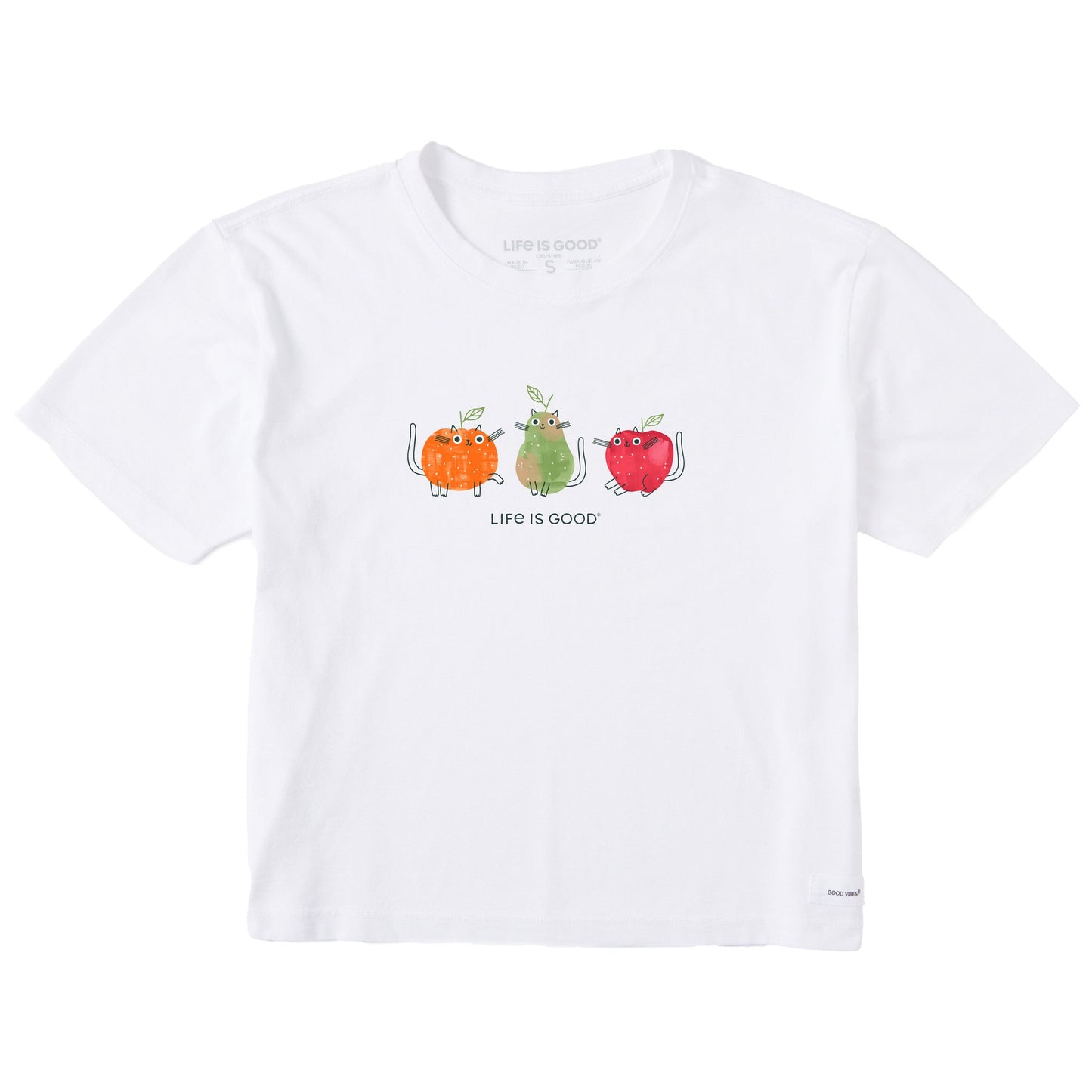 Women's Fruit Cats Short Sleeve Crusher Boxy Tee