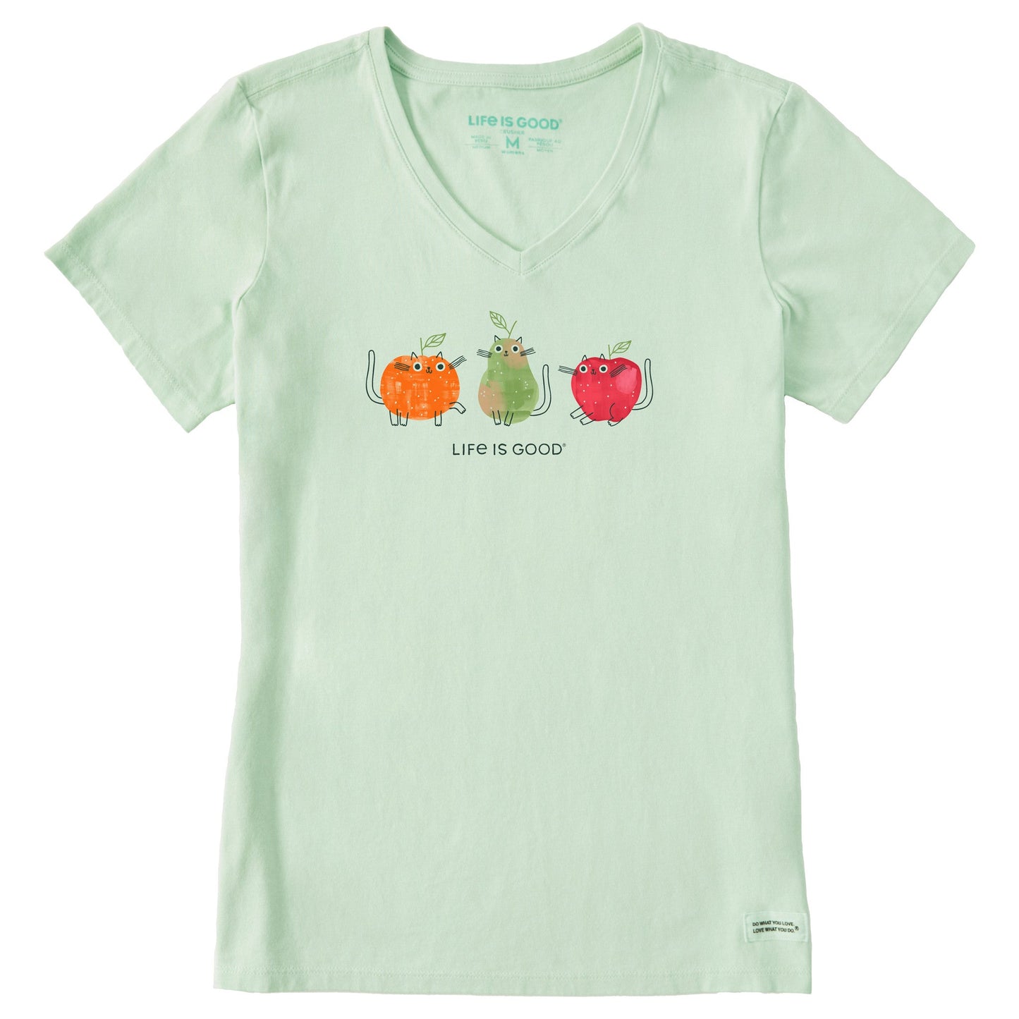 Women's Fruit Cats Short Sleeve Crusher Vee