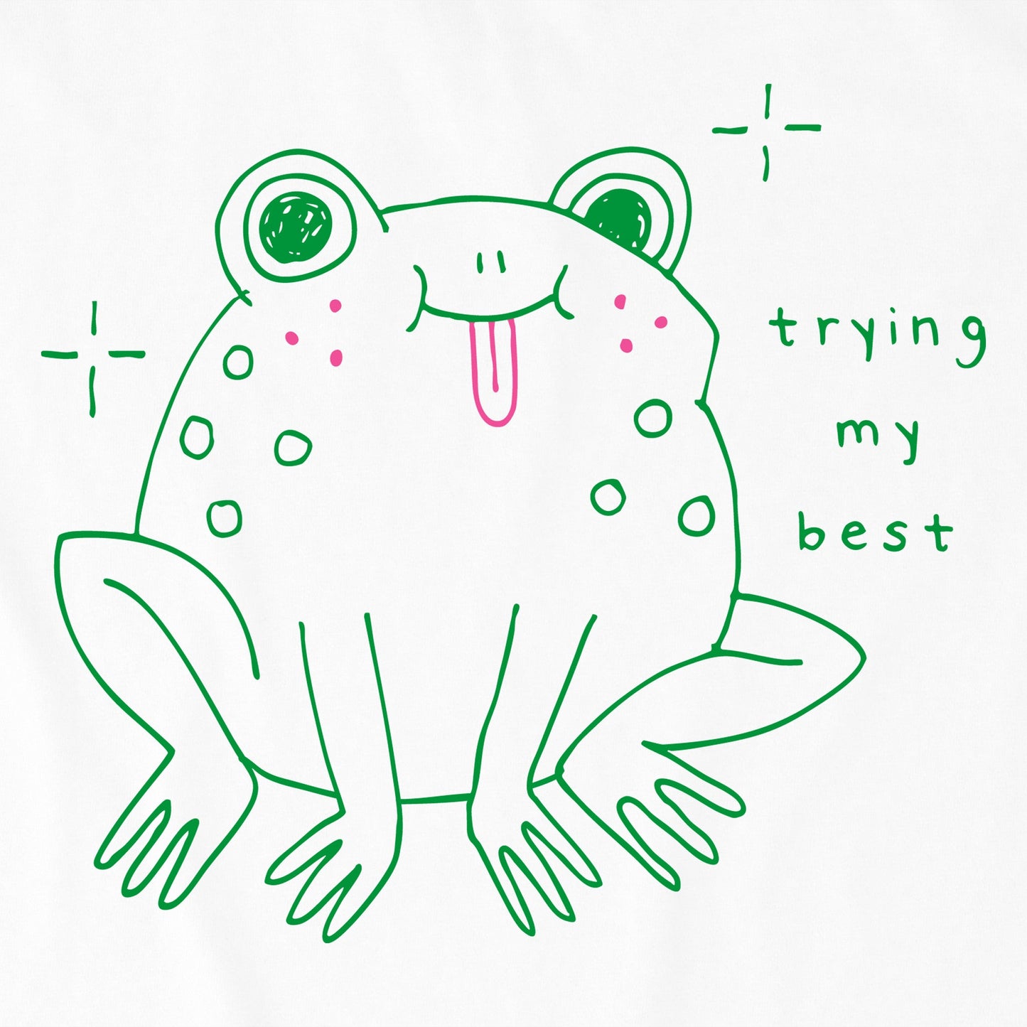 Women's Trying My Best Frog Short Sleeve Tee