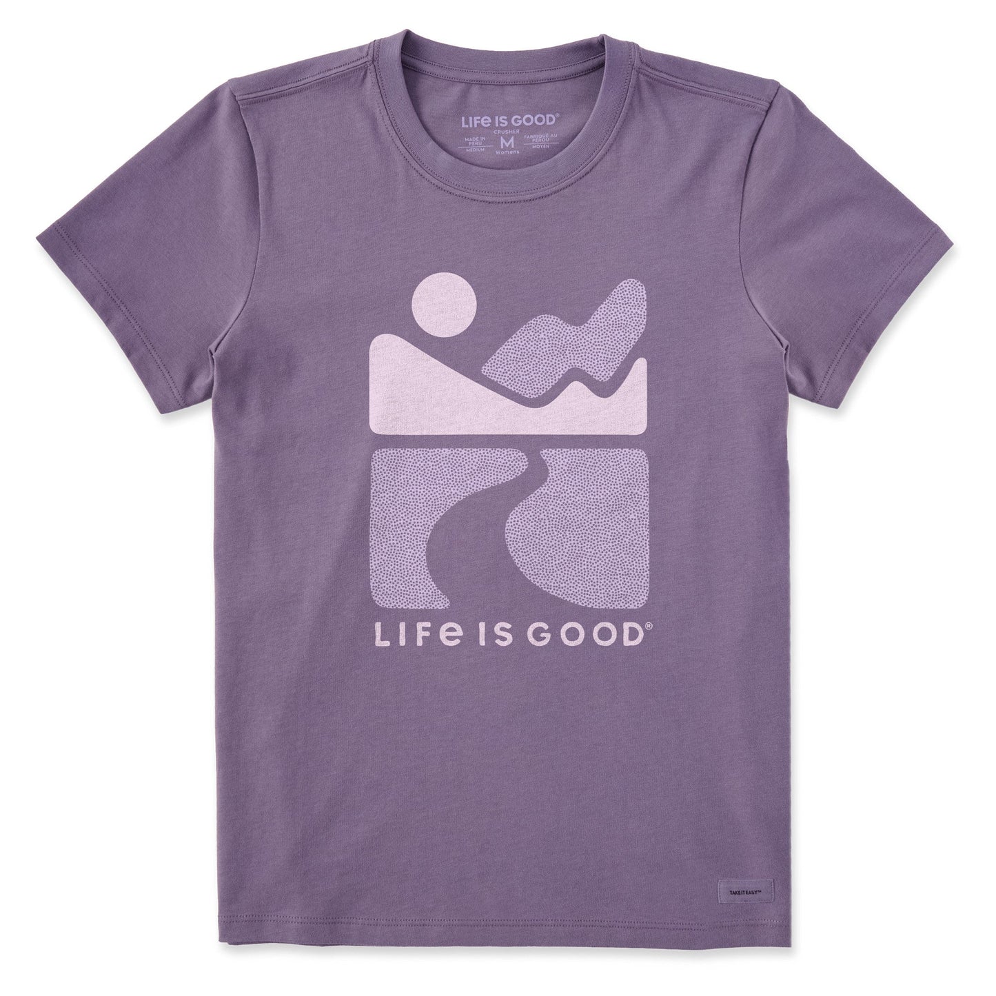 Women's Clean Mountain Scene Short Sleeve Crusher Tee