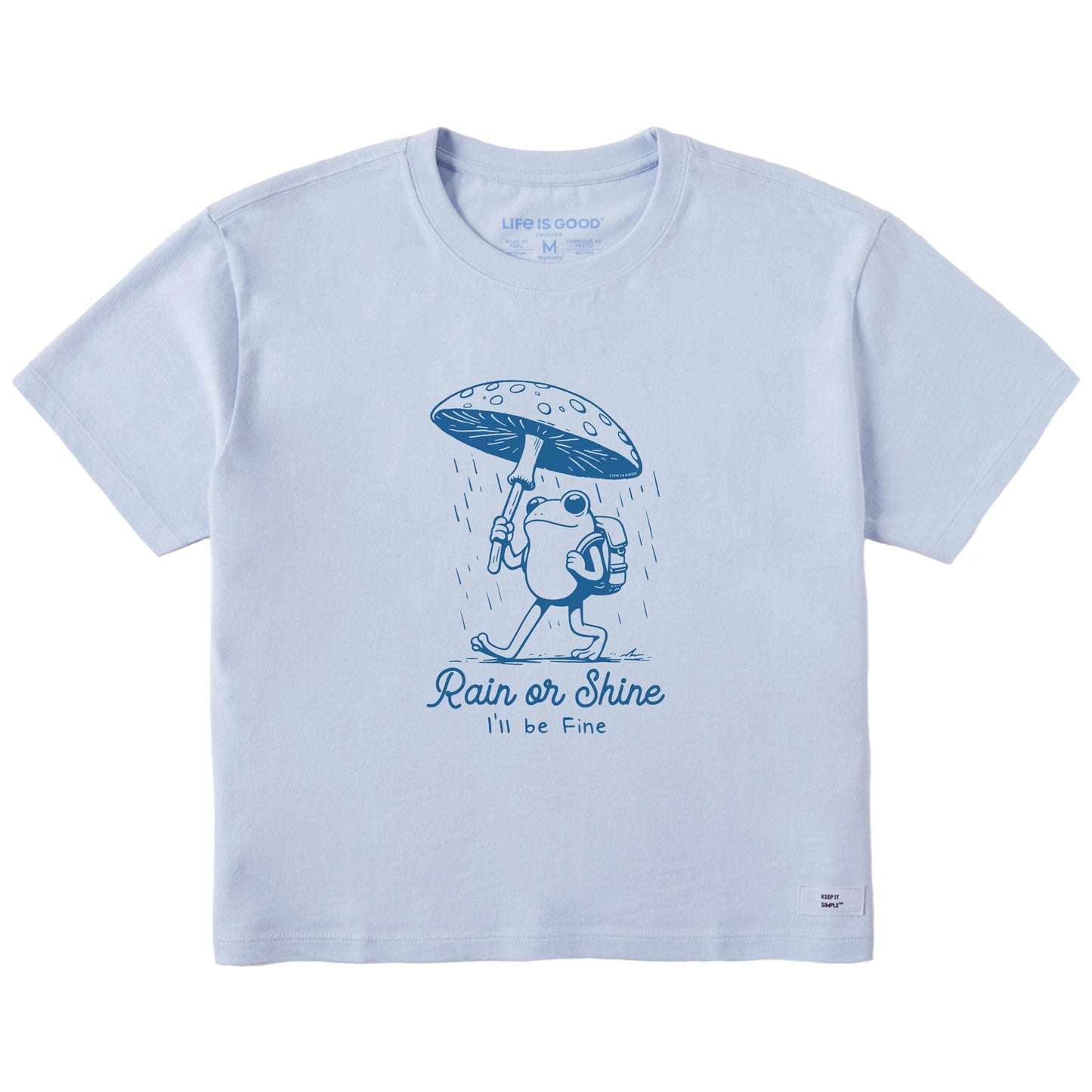 Women's Rain or Shine Frog Short Sleeve Crusher Boxy Tee