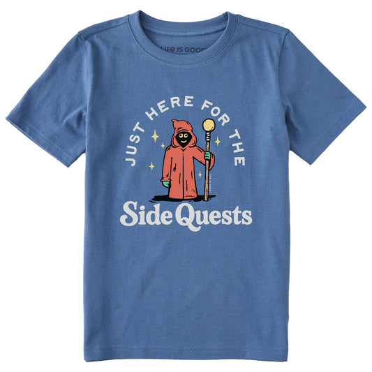 Kids Just Here for the Side Quests Short Sleeve Crusher Tee