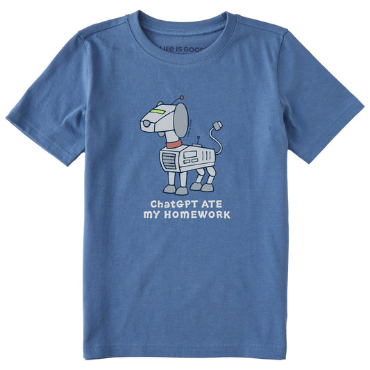 Kids ChatGPT Ate My Homework Short Sleeve Crusher Tee