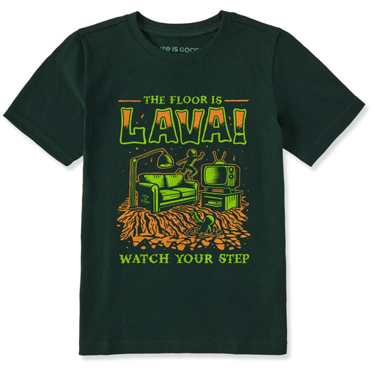 Kids The Floor is Lava Short Sleeve Crusher Tee
