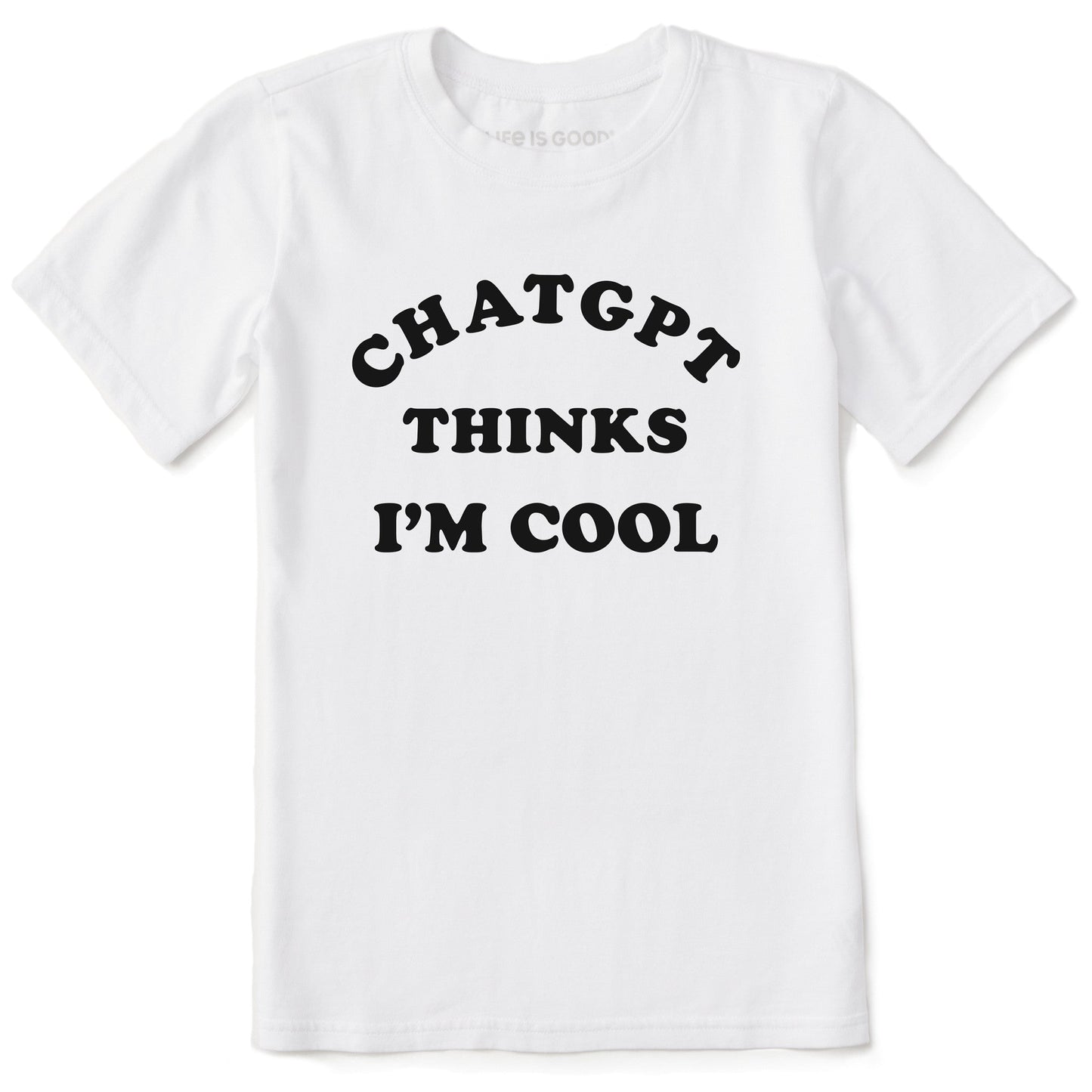 Kids ChatGPT Thinks I'm Cool Short Sleeve Crusher Tee