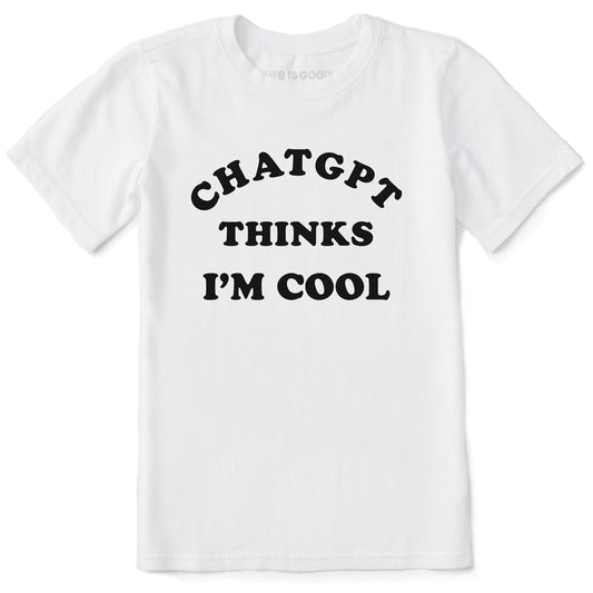 Kids ChatGPT Thinks I'm Cool Short Sleeve Crusher Tee