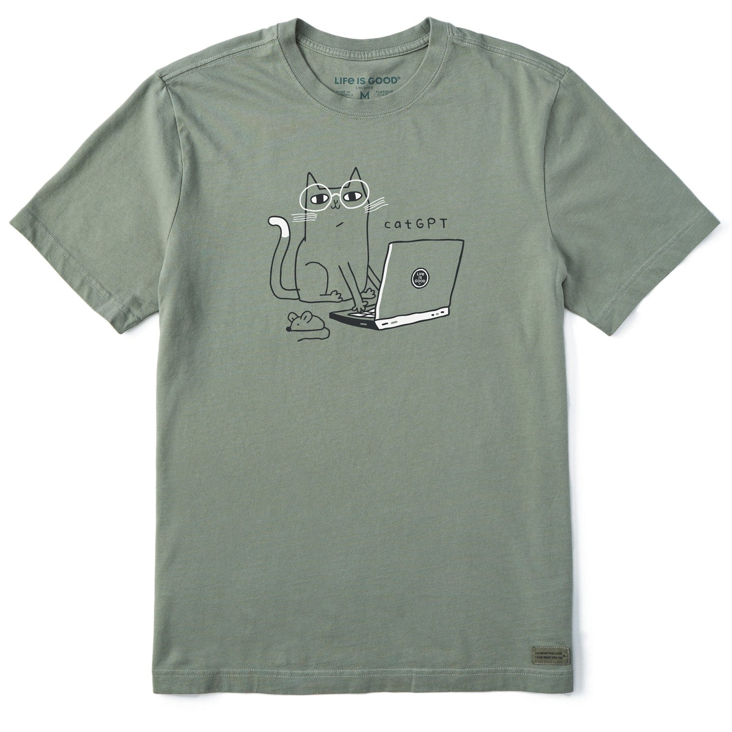 Men's CatGPT Laptop Short Sleeve Tee