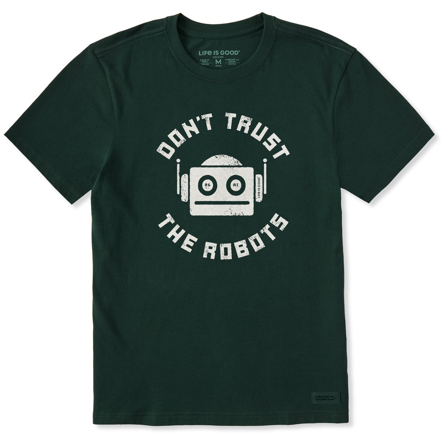 Men's Don't Trust the Robots Short Sleeve Crusher Tee