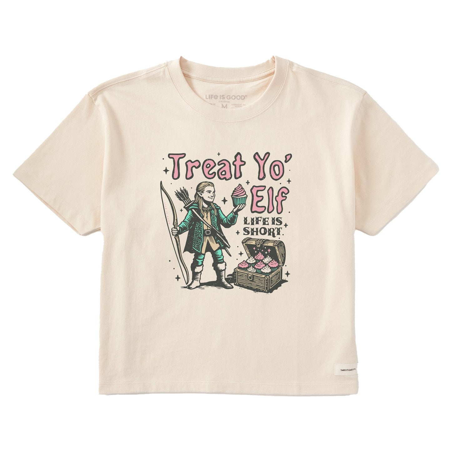 Women's Treat Yo Elf Short Sleeve Crusher Boxy Tee