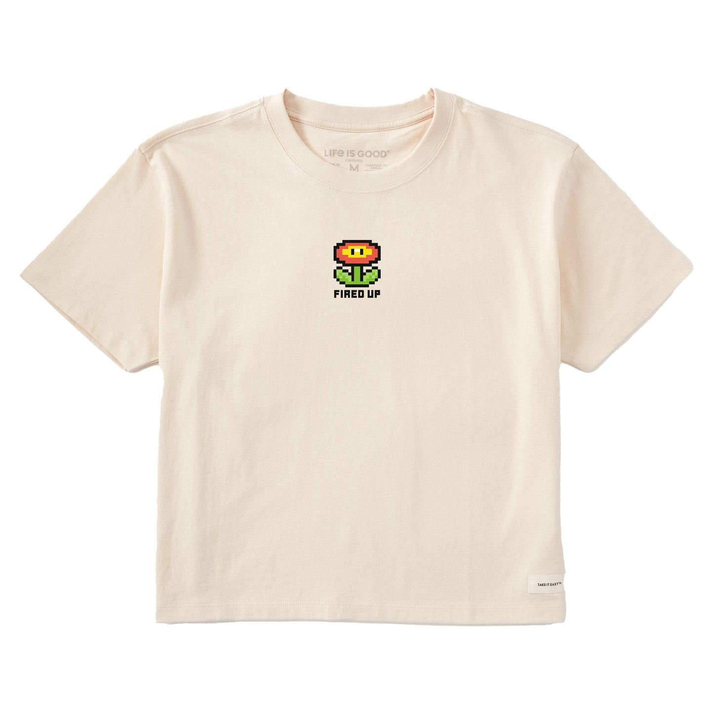 Women's Fired Up Flower Short Sleeve Crusher Boxy Tee