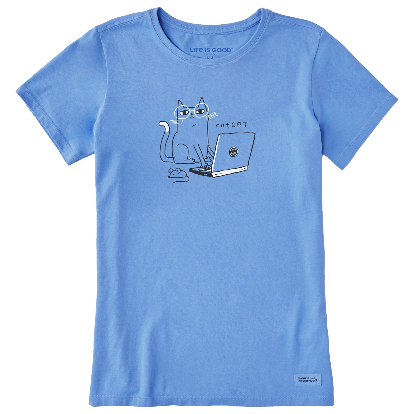 Women's CatGPT Laptop Short Sleeve Tee