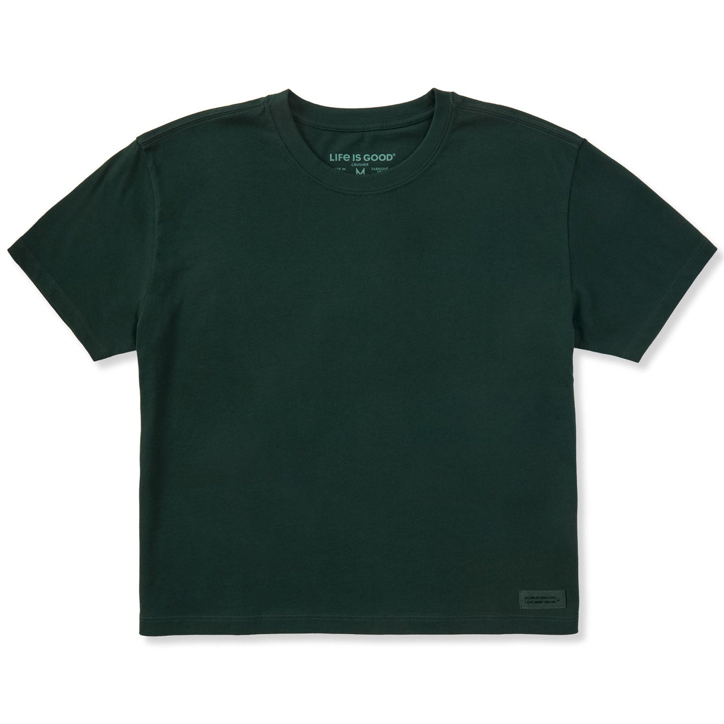 Women's Solid Short Sleeve Crusher Boxy Tee