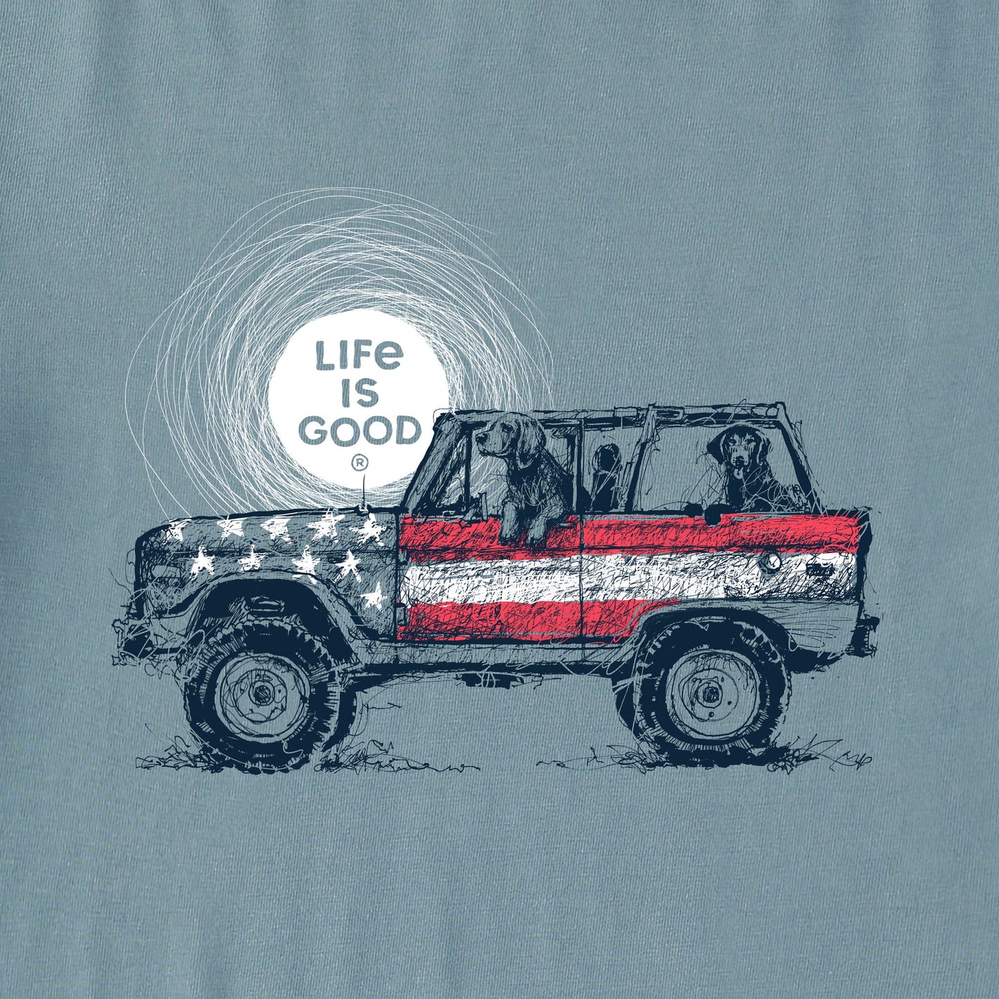 Men's Scribble Flag Off Road Short Sleeve Tee