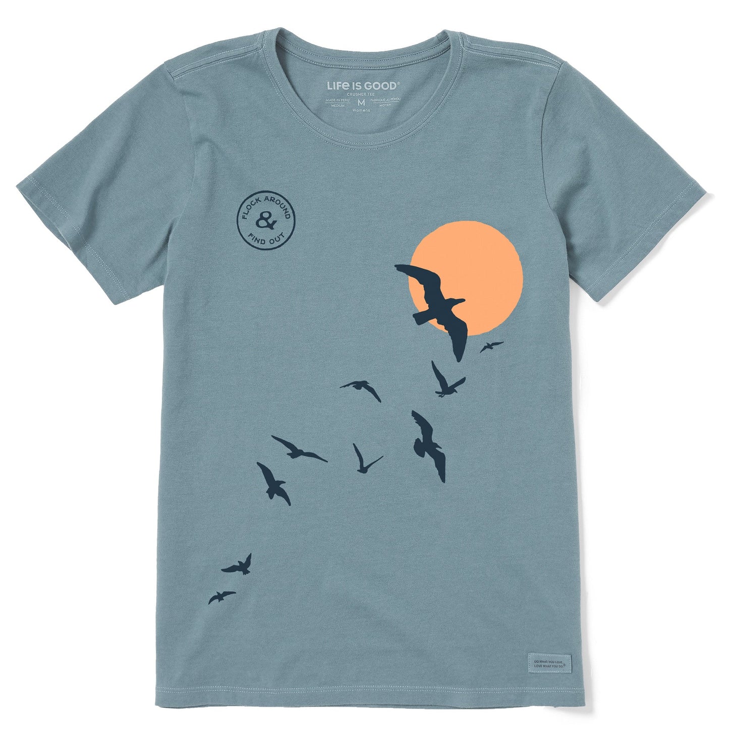 Women's Flock Around Birds Short Sleeve Crusher Tee