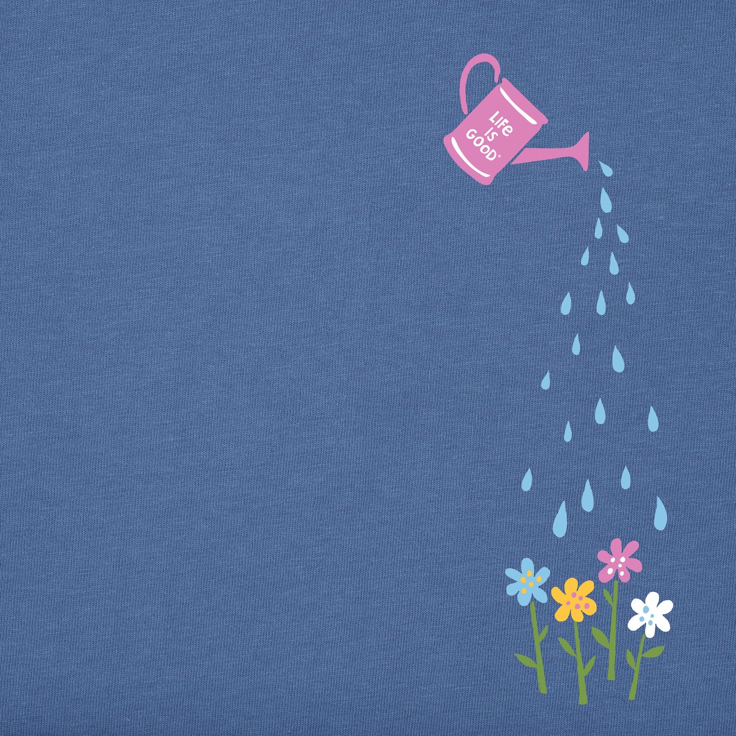 Women's Watering Can Flowers Short Sleeve Crusher Tee
