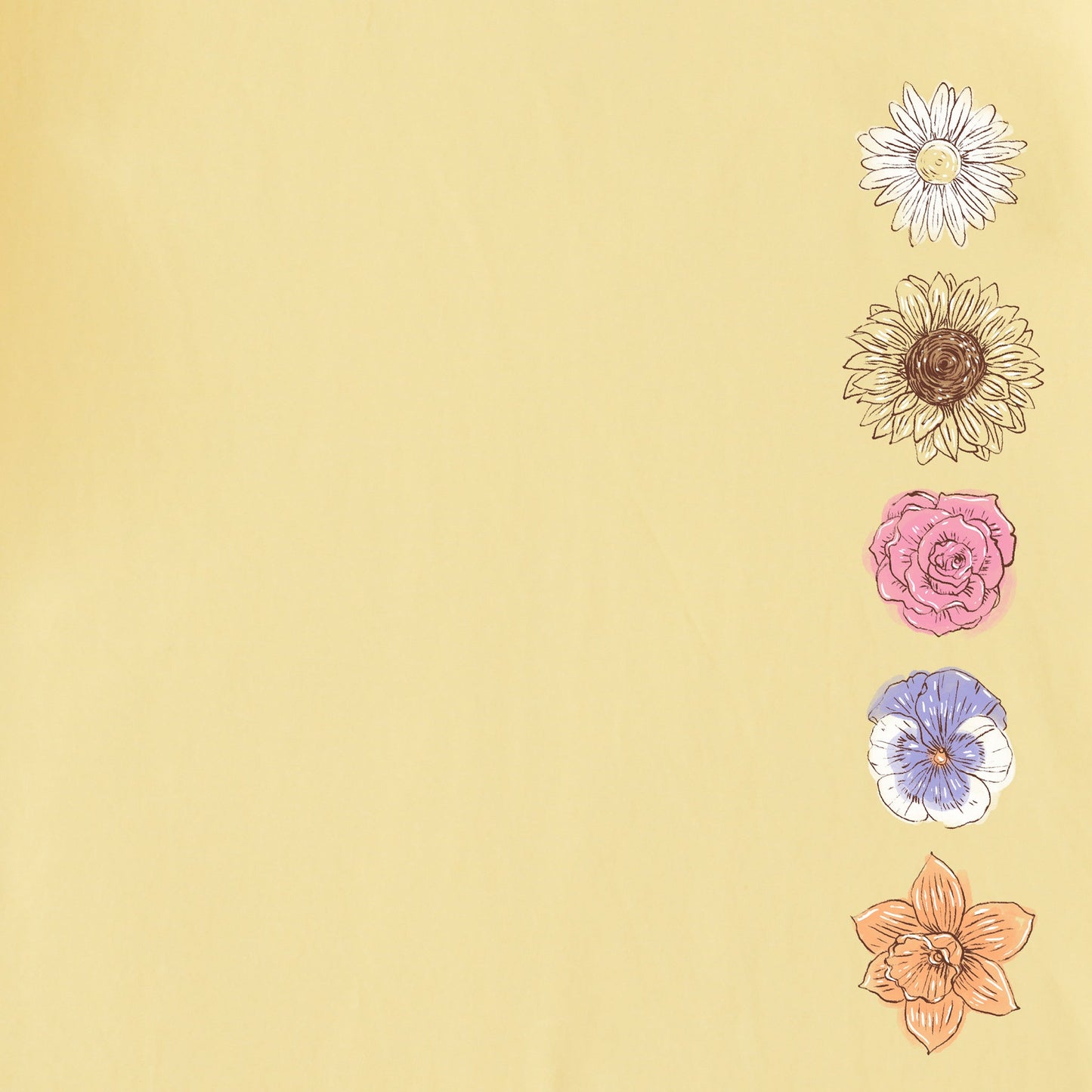 Women's Watercolor Flower Stack Short Sleeve Crusher Tee