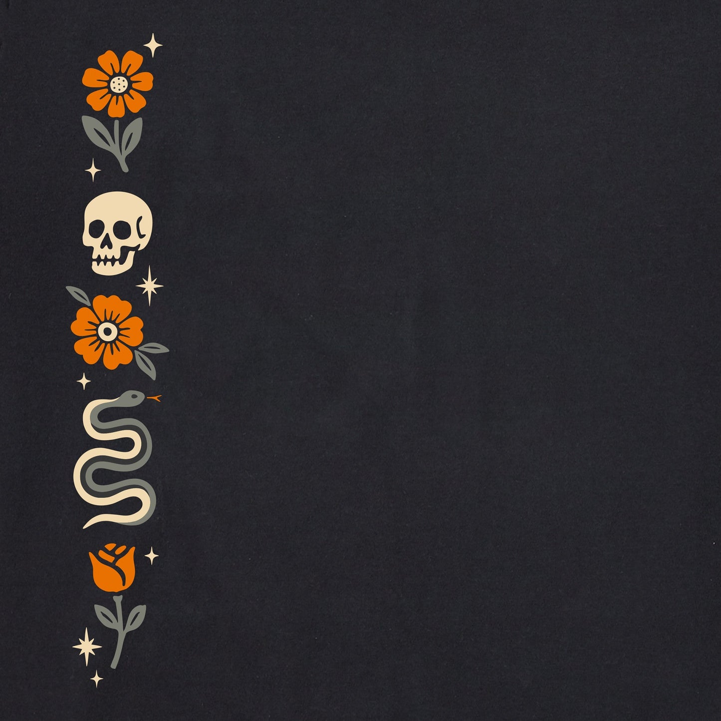 Women's Skull & Snake Flowers Short Sleeve Crusher Tee