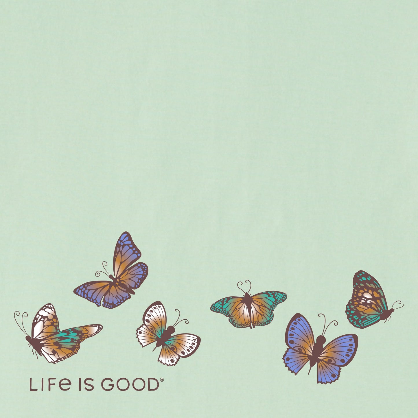 Women's Flying Butterflies Short Sleeve Crusher Tee