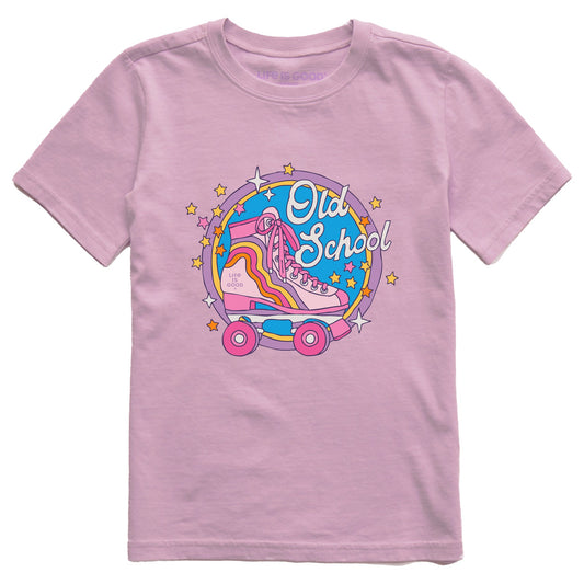 Kids Old School Roller Skate Short Sleeve Crusher Tee