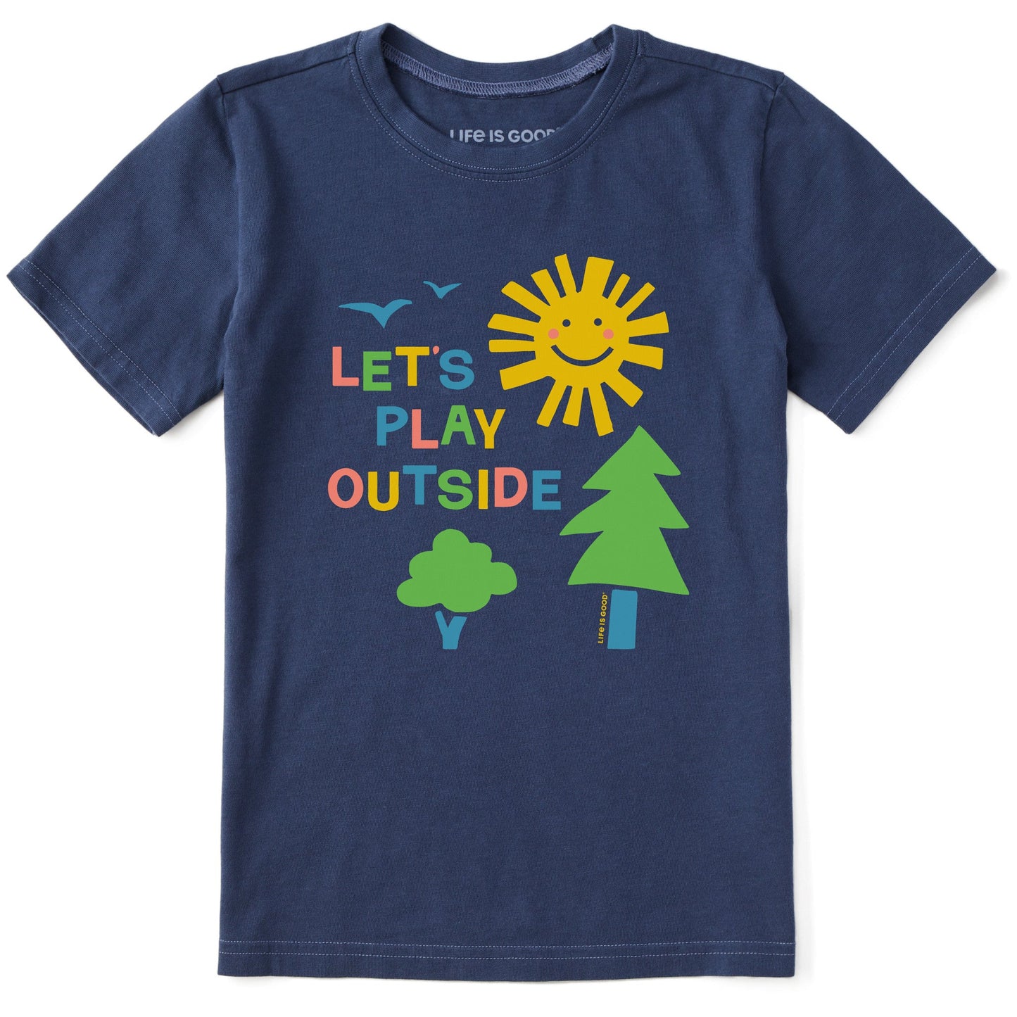 Kids Let's Play Outside Short Sleeve Crusher Tee