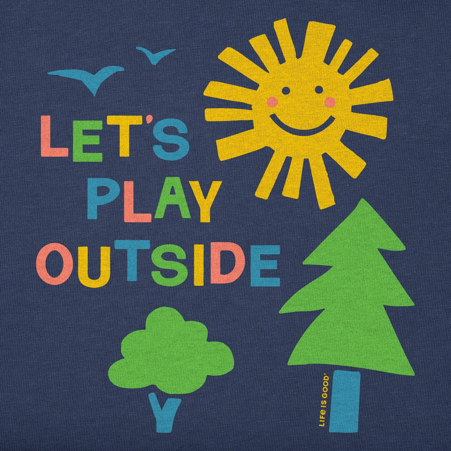 Kids Let's Play Outside Short Sleeve Crusher Tee