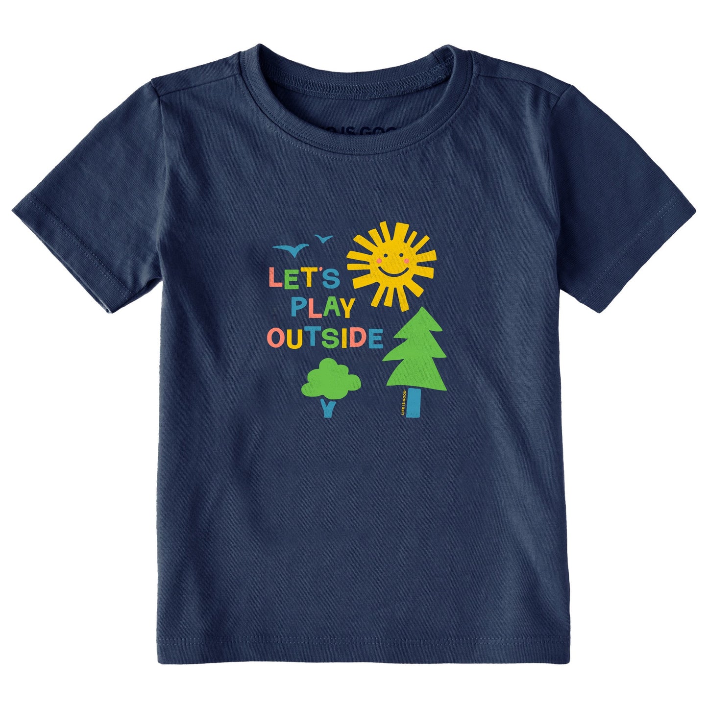 Toddler Let's Play Outside Short Sleeve Crusher Tee