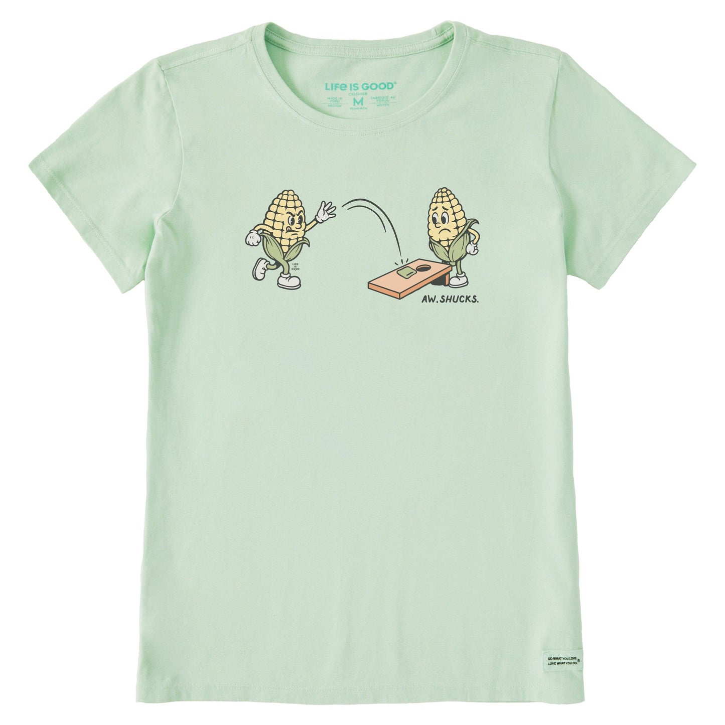 Women's Aw Shucks Cornhole Short Sleeve Crusher Tee