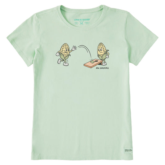 Women's Aw Shucks Cornhole Short Sleeve Crusher Tee